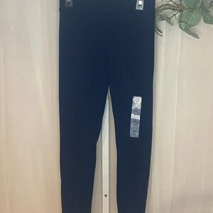 Girls fleece navy blue leggings